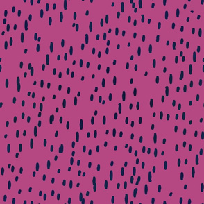 Normal scale // Sea reflexions // pink background navy blue abstract organic lined dots