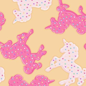 Frosted Unicorn Cookies Pattern on Yellow