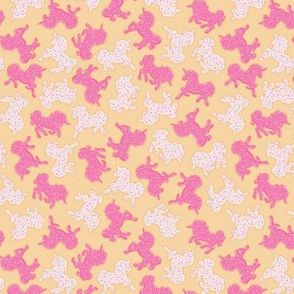 Micro Frosted Unicorn Cookies Pattern on Yellow