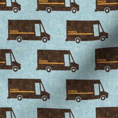 delivery trucks - parcel mail postal van - shipping truck - light blue - LAD20