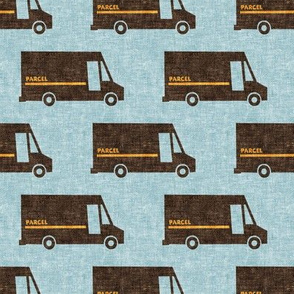 delivery trucks - parcel mail postal van - shipping truck - light blue - LAD20