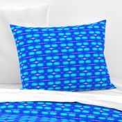 Neon blue ikat