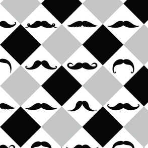 Mustachetic Black Grey