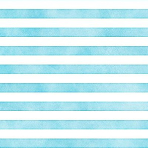 Washed Watercolor Sky Blue Stripes