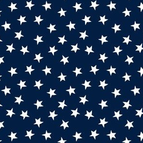 SMALL stars fabric // navy blue stars and white patriotic kids night sky nursery baby 