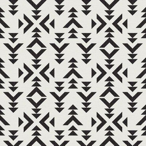 Tribal Geometric Shapes on Ivory - No1. / Small Scale