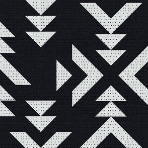 Tribal Geometric Shapes on Dark - No1. / Big Scale