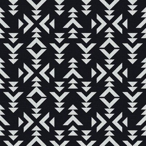 Tribal Geometric Shapes on Dark - No1. / Small Scale