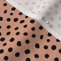 Spring boho minimal polka dots spots basic texture neutral nursery moody coral peach black