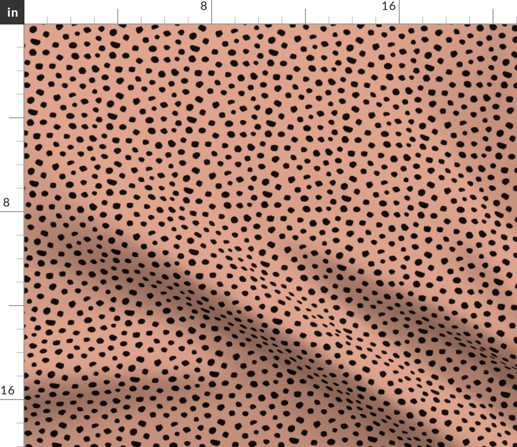 Spring boho minimal polka dots spots basic texture neutral nursery moody coral peach black