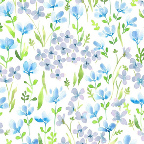 Lying in a meadow - Blue and Lilac (L)