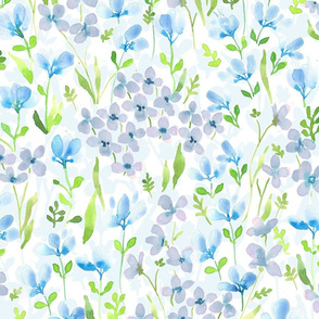 Lying in a meadow - Blue, light blue and Lilac (L)