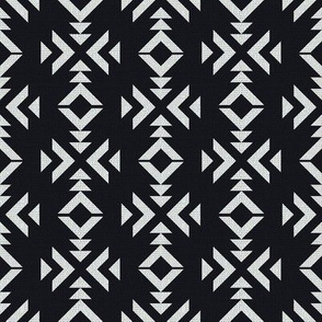 Tribal Geometric Shapes on Black - No3. / Small Scale