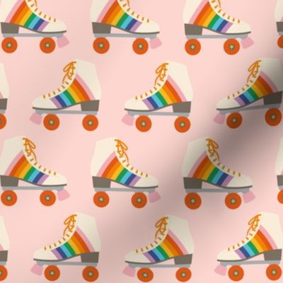Retro Roller Skates - Pink Rainbow - Appr 2" wide