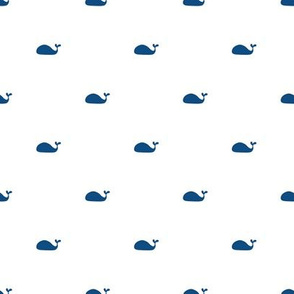 Little whales blue pattern