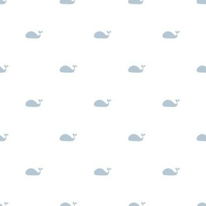 Little whales light blue pattern