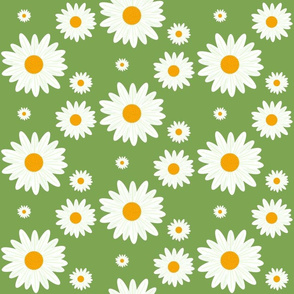 happy daisies-green