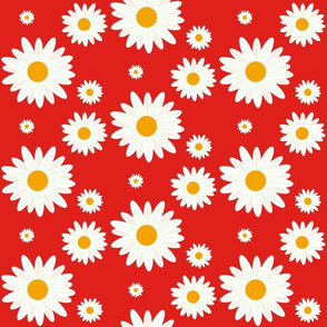 happy daisies-red