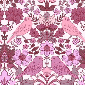 31 Art Nouveau Birds pink