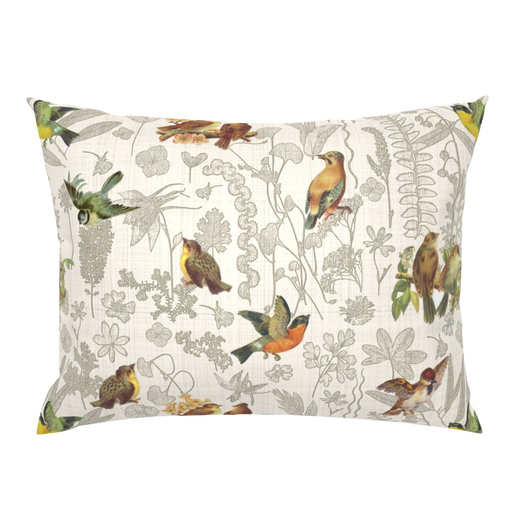 Birds Off The Wall Toile Linen lg