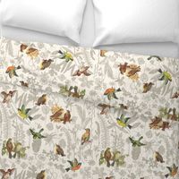 Birds Off The Wall Toile Linen lg