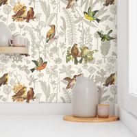 Birds Off The Wall Toile Linen lg