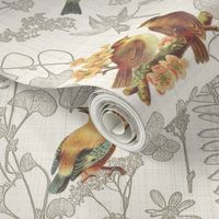 Birds Off The Wall Toile Linen lg