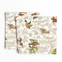 Birds Off The Wall Toile Linen lg