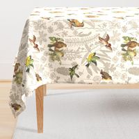 Birds Off The Wall Toile Linen lg