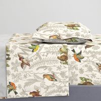 Birds Off The Wall Toile Linen lg