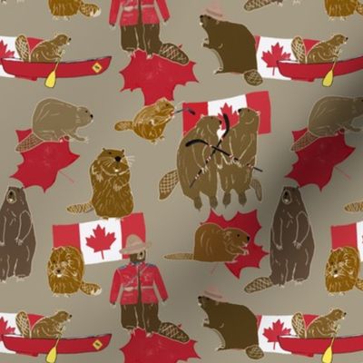 Oh Canada - Beavers in taupe