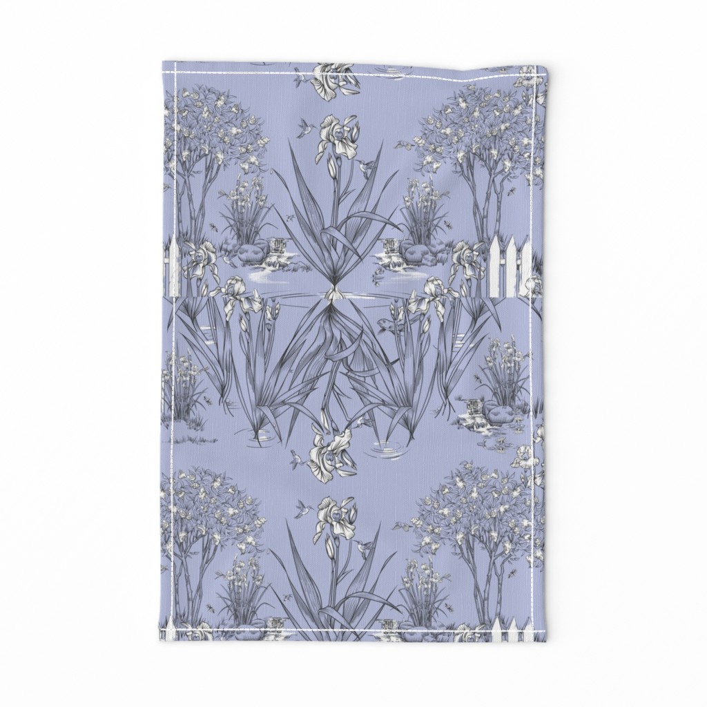 Toile Iris Pond Pattern Small| Light Lavender+Black+White