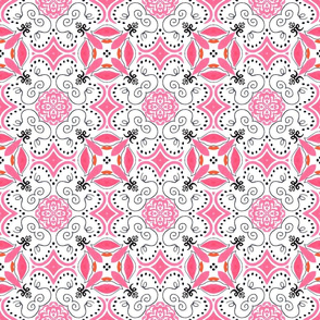 Norah quatrefoil, pink, medium