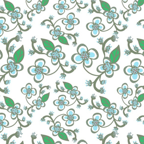 Desert Flower Blue Sage Green large 