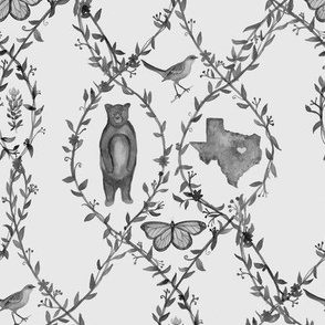 Texas Toile - Charcoal - Medium