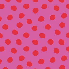 pink with red dots