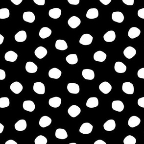 black with white dots