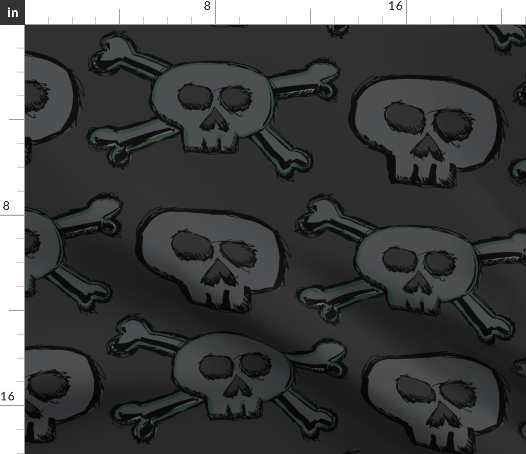 Pirate's Life - Subtle Skulls and Crossbones - Large
