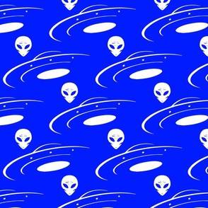 Alien Invasion neon blue