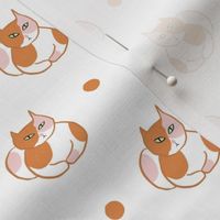 Ginger pink calico cats 