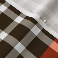 The Brown the Orange and the White: Plaid - LARGE