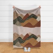 layered mountain by-the-yard // olive green, cinnamon, 26-13 x, caramel no. 2, starfish, 13-2 x