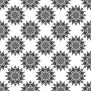 Noir Mandala Black on White - Small