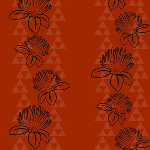 XL Ohia Lehua Outline Red BG