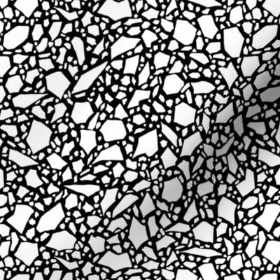 Terrazzo regular white and black