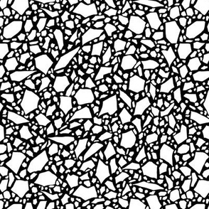 Terrazzo regular white and black