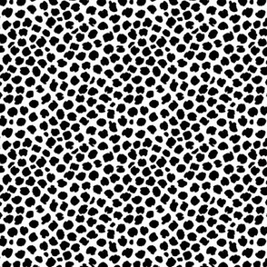 Ink drops animal print spots and dots wild cat neutral nursery black and white monochrome