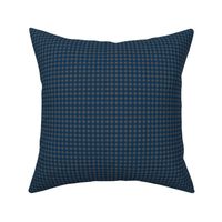 Gingham - Classic Blue on Grey, Tiny