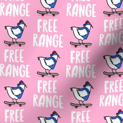 free range chickens - jacket and cig - pink - LAD20
