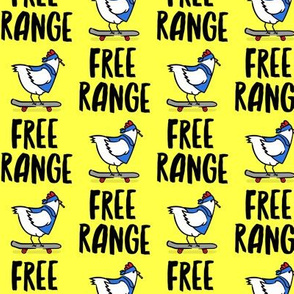 free range chickens - jacket and cig - yellow - LAD20